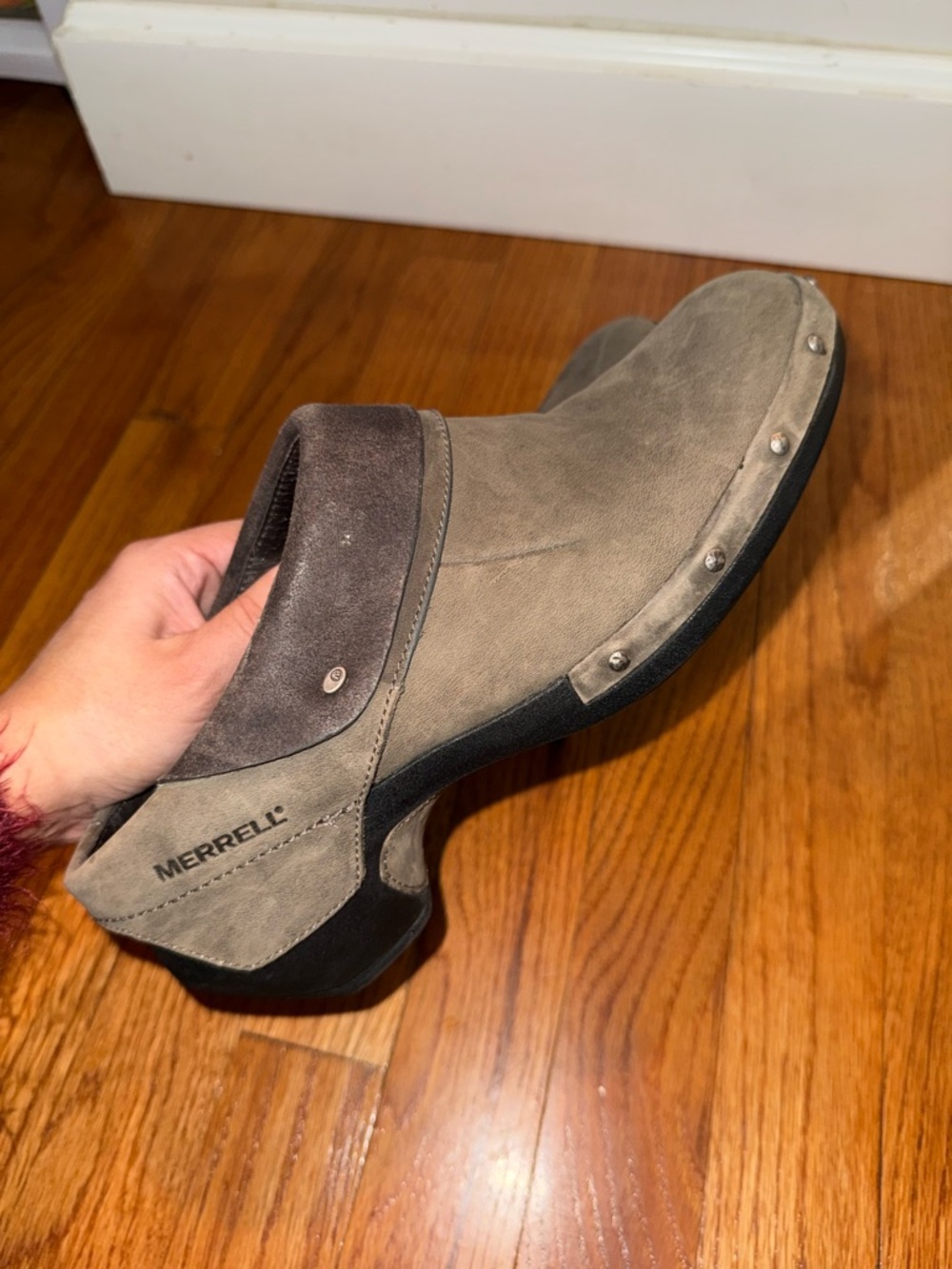 Merrell Women’s Suede Slip-On Clog Shoe
